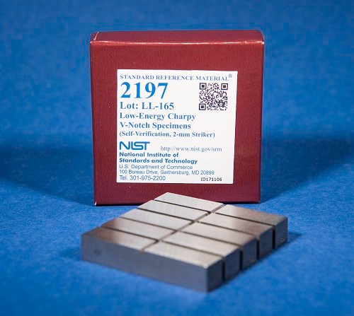 SRM 2197  低能量Charpy V-缺口樣本(自驗(yàn)證，2毫米射手)