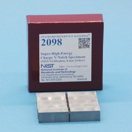 SRM 2098  超高能量Charpy V-缺口樣本(NIST-驗(yàn)證，8毫米射手)