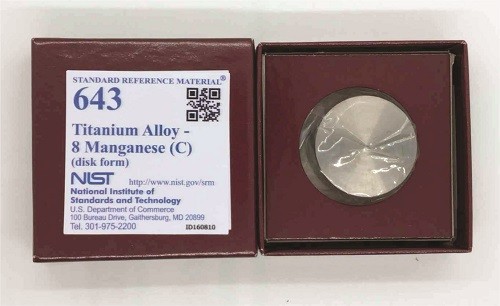SRM 643 光譜鈦.鈦基標準鈦合金，8 Mn(C)標準品