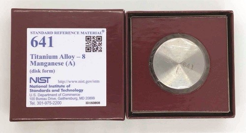 SRM 641  光譜鈦鈦基標(biāo)準(zhǔn)鈦合金，8 Mn(A)標(biāo)準(zhǔn)品